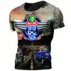 2022 nueva camiseta estampada de comercio exterior más vendida impresión digital 3D manga corta Top para hombre estilo callejero fabricantes de origen