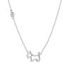 Collar de plata de ley S925 con forma de cachorro, elegante y sencillo, estilo europeo y americano, cadena de clavícula de alta calidad para mujer, joyería de lujo ligera francesa
