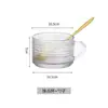 Vaso de Vidrio Retro con Relieve de Girasol de Alta Apariencia para Uso en Casa, Taza de Café con Leche con Asa, Taza para Desayuno de Avena