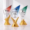Troféu de Cristal Criativo Impressão 3D Lembrança Campeão da Competição de Funcionário Excelente Medalha de Prêmio da Reunião Anual Produção