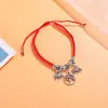 Pulsera de la Suerte Ojo Turco Ojo Malvado Palma Trenzada Hecha a Mano Más Vendida Transfronteriza Hamsa Pulsera Ojo Azul
