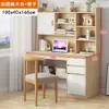 Mesa Integrada com Estante, Mesa para Computador de Mesa para Uso Doméstico, Conjunto de Mesa de Estudo, Escrita para Quarto de Estudante e Cadeira