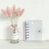 Caderno de folhas soltas transparente A5A6A7 com fecho único capa macia de PVC espessado com glitter colorido de estrelas e areia líquida para estudantes