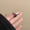 Anillo Metálico Estilo Ancho Textura Onda de Agua Retro Personalizado Anillo para Mujer Estilo Frío Ins Curvado Exagerado Apilado