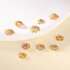 Joias Personalizadas Prata 925 Banhada a Ouro Formato de Flor Floco de Neve Espaçador Pulseira Acessórios Componentes de Joias Artesanais DIY