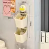 Caja de Almacenamiento de Cebolla, Jengibre y Ajo de Cocina con Ventosa, Escurridor, Almacenamiento de Jengibre y Ajo Montado en la Pared, Cesta Colgante de Almacenamiento Sin Perforación