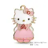 Exquisita Serie de Colgantes de Gatos Coloridos Charms de Aleación Llavero Hecho a Mano DIY Pulsera de Dibujos Animados Accesorios de Joyería