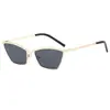 Nuevas Gafas de Sol Metálicas Ojo de Gato, Gama Alta, Modernas, Gafas Anti-UV, Gafas de Marca de Moda Europea y Americana Transfronteriza