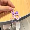 Llavero colgante acrílico hueco con forma de estrella de cinco puntas, campana de color, accesorio de joyería, funda para auriculares, decoración para bolso de mujer.