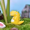Adornos de paisaje en miniatura de dinosaurios de moda, decoraciones de suculentas, accesorios lindos con temática de zoológico, manualidades de resina