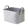 Cesta de fieltro para guardar artículos del hogar, organizador de refrigerios, ropa, tela, plegable, personalizada