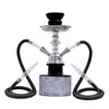 Suministro Directo de Fábrica de Hookah Árabe con Luz Doble Tubo Hookah de Vidrio Transfronterizo Bar de Hookah Hookah Exquisito