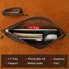 NIUCUNZH Bolso de Mano Estilo Retro Europeo y Americano de Cuero Crazy Horse, Cartera de Mano de Piel de Vaca para Hombre, Gran Capacidad, Almacenamiento para Teléfono Móvil, Billetera para Monedas