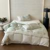 Conjunto de Quatro Peças Estilo Francês Romântico Estilo Fresco 60 Lanjing Tencel Verão Fresco Sedoso Jacquard Capa de Edredom Lençol