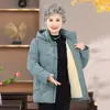 Roupas de Inverno para Vovó Algodão com Veludo Roupas de Proteção Contra o Frio Blusa Top 60-70 Anos Roupas de Algodão para Meia-Idade e Idosos Jaqueta de Algodão Roupas de Algodão Engrossadas Roupa Exterior