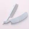 Mini Pente de Aço Inoxidável Dobrável para Barba, Ferramenta de Modelagem de Costeletas Masculinas, Pente de Barba Portátil