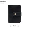 Billetera corta retro esmerilada para mujer con tecnología RFID anti-swipe, nueva, transfronteriza, monedero de tres pliegues multifuncional europeo y americano