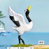 Peixe Garça-de-coroa-vermelha Pequeno Decoração de Paisagismo para Aquário Ornamento Aquário Rocha Artificial Bonsai Micro Paisagem