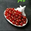 Cuentas de Ágata Rojas y Negras Cuentas Sueltas Cuentas Redondas Materiales para Manualidades con Cuentas Pulsera Joyería Accesorios Semi-Terminados para Cuentas