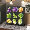 20 Piezas de Pegatinas Magnéticas Originales de Verduras 3D, Decoración Creativa Realista para Refrigerador, Pegatinas Magnéticas Suaves para Tablero de Corcho