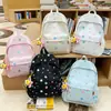 Nova Estilo Pequena Fresca Estudante do Ensino Fundamental Mochila Escolar Grande Capacidade Leve Redução de Peso Estampada Desenho Animado Mochila de Viagem