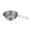 Tazón de Camping de Purificación de Titanio Transfronterizo Plegable Portátil para Exteriores Picnic Utensilios de Cocina Taza de Camping Portátil Taza de Senderismo Tazón