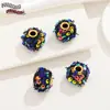Cor 16mm com lantejoulas AB bola de pelo contas de furo grande contas soltas material para acessórios de joias artesanais diy acessórios