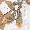 Bufanda de seda para mujer primavera y otoño Estilo idéntico al de las celebridades de internet bufanda estrecha larga Diadema francesa bufanda decorativa cinta para atar bolsa