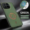 Aplicable para Funda de Teléfono Xiaomi 17T Redmi Note 15 Pro+ Textura de Cuero Tecnológico Magnética de Negocios A7 Pro Cubierta Protectora a Prueba de Caídas