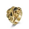 Anillo de calavera de hip-hop europeo y americano para hombre, estilo ins, nicho, retro, anillo de calavera de serpiente, joyería de comercio exterior al por mayor