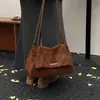 Bolso de Cadena de Terciopelo Retro Transfronterizo para Mujer Estilo Meilade Bolso Tote de Gran Capacidad Bolso Cruzado de Hombro Único Esmerilado Comercio Exterior