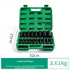 Jogo de Soquetes Estendidos para Comércio Exterior, Soquete Estendido 8-32 para Chave de Soquete de Manutenção de Reparo Automotivo, Soquete Sextavado para Chave de Soquete Elétrica