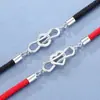 Pulsera original para parejas de hombres y mujeres un par de cuerda tejida negra y roja pulsera de mano moda estudiantil regalo para conmemorar una generación de cabello