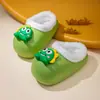 Pantuflas de algodón para niños con temática de dinosaurios, unisex, cálidas y forradas de felpa, hechas de material EVA, impermeables, con suelas extraíbles, adecuadas para padres e hijos, y para niños pequeños y mayores