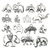 Venta Caliente Transfronteriza Aleación de Plata Antigua Simulación Hueca Animal Elefante Colgante Colgante DIY Pulsera Collar Accesorios