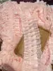 Vestido Lolita Tres Capas Encaje Falda Pastoral Puños Dobladillo Costura de Alta Calidad Ropa Adornos Decorativos Extensos de Encaje