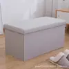 Taburete de Almacenamiento Taburete de Almacenamiento para Sentarse Taburete Rectangular para Cambiarse los Zapatos Otomana Taburete de Sofá Pequeño Silla Doméstica Caja de Almacenamiento Plegable