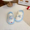Pantuflas de algodón para niños, pantuflas antideslizantes de otoño e invierno para interiores para niñas, pantuflas cerradas simples de felpa para niños para uso en casa, pantuflas para padres e hijos