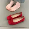 Bailarinas de Hada Suave 2025 Franceses Dulces Elegantes Lazos Puntera Cuadrada Poco Profundos Suela Suave Mocasines Brisa Nocturna