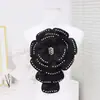 Venda Quente Transfronteiriça Artesanal Strass Pérola Multicamadas Flor Grande DIY Terno Vestido Decoração Acessórios Aplique de Tecido Novo