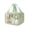 Bolsa de aseo transparente portátil impermeable 2026 nuevo modelo bolsa de maquillaje con separación de seco y húmedo para baño, natación y almacenamiento de viaje para mujeres