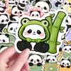 128 Pegatinas de Panda, Lindas y Creativas, Adorables Pegatinas de Dibujos Animados de Panda Versión Q Clásicas, Pegatinas Impermeables para Diarios y Habitaciones