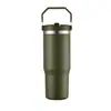 Taza de Coche Portátil de Mismo Modelo Transfronteriza de 30 oz, Taza Aislada de Acero Inoxidable 304, Montaje en Coche, Taza Enfriadora de Hielo con Tapa de Popote para Exteriores