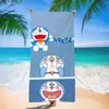 Toalla de Playa Doraemon Transfronteriza Dibujos Animados Infantiles Linda Estampada Toalla de Baño Microfibra Doraemon Secado Rápido Toalla de Natación