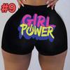 Producto Nuevo Más Vendido Boxer de Color Caqui con Letras, Pantalones Cortos Deportivos Casuales Estilo Europeo y Americano para Mujer, Venta al por Mayor Fuente de Fábrica