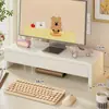 Suporte Elevador para Monitor de Computador Prateleira de Armazenamento para Mesa de Escritório para Estação de Trabalho Feminina Artefato de Armazenamento com Base de Suporte Elevada