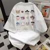 Camiseta de Manga Corta con Estampado de Dibujos Animados de Diseño de Nicho para Hombres y Mujeres, Nuevo Estilo Casual Holgado Verano 2025 Ins