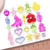 Color Mezclado Aleatorio Acrílico Transparente Caracola Corazón Estrella de Cinco Puntas Colgante DIY Pulsera Collar Llave Joyería Accesorios