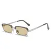 2026 Gafas de Sol Cuadradas Pequeñas de Media Montura de Alta Calidad para Cejas, Uso de Moda para Hombres y Mujeres, Gafas de Sol con Protección Solar, Lentes Transparentes