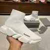 Zapatos de Hombre Transfronterizos París, Zapatos Tipo Calcetín, Calcetines de Punto de Caña Alta, Zapatos de Mujer, Botines Cortos Elásticos Marca B, Tenis Casuales, Zapatos